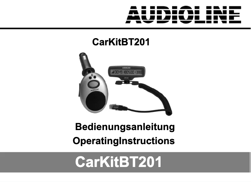 Image de la première page du manuel de l'appareil Car Kit BT 201