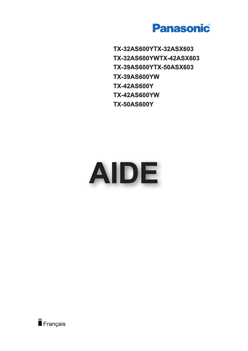 Página 1 del manual Manual de usuario Panasonic TX-32AS600E