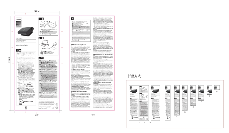 Page 1 de la notice Manuel utilisateur Philips SHB1008