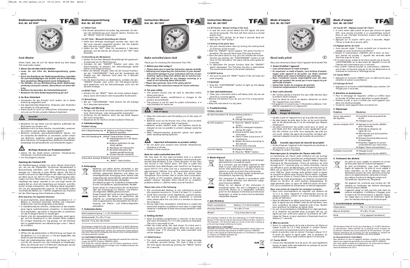 Image de la première page du manuel de l'appareil 60.1507
