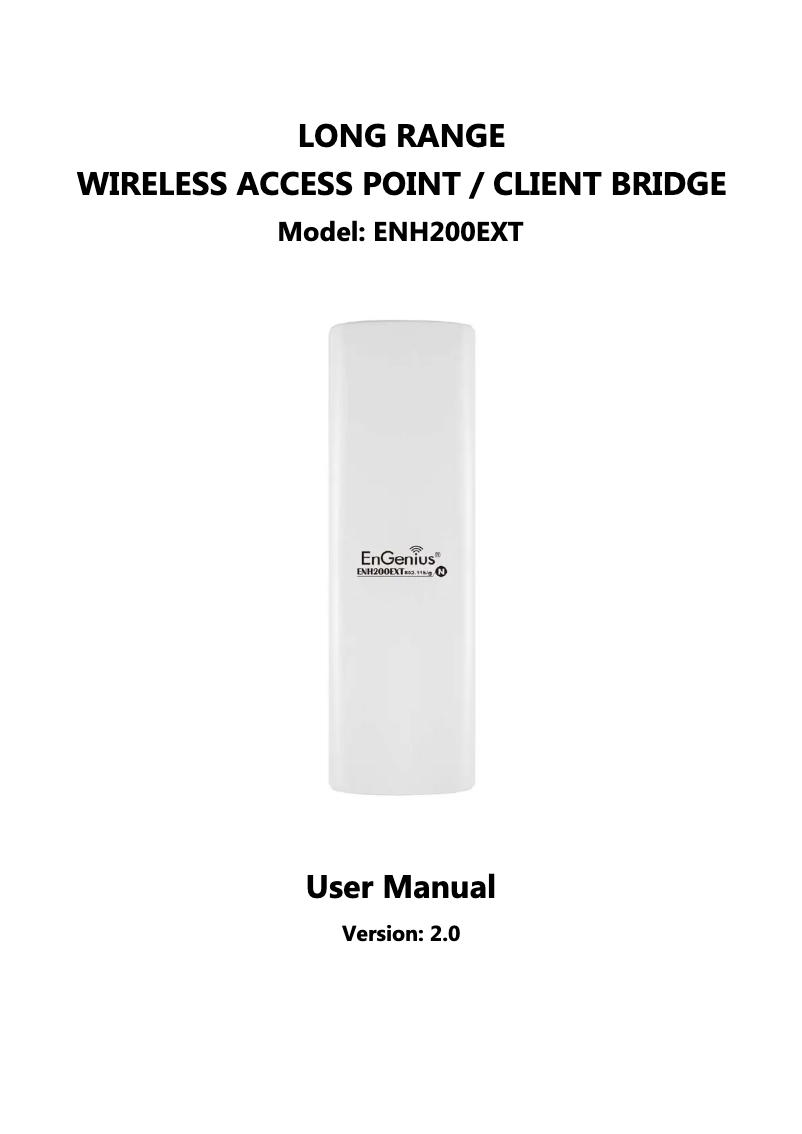 Page 1 de la notice Manuel utilisateur EnGenius ENH200EXT