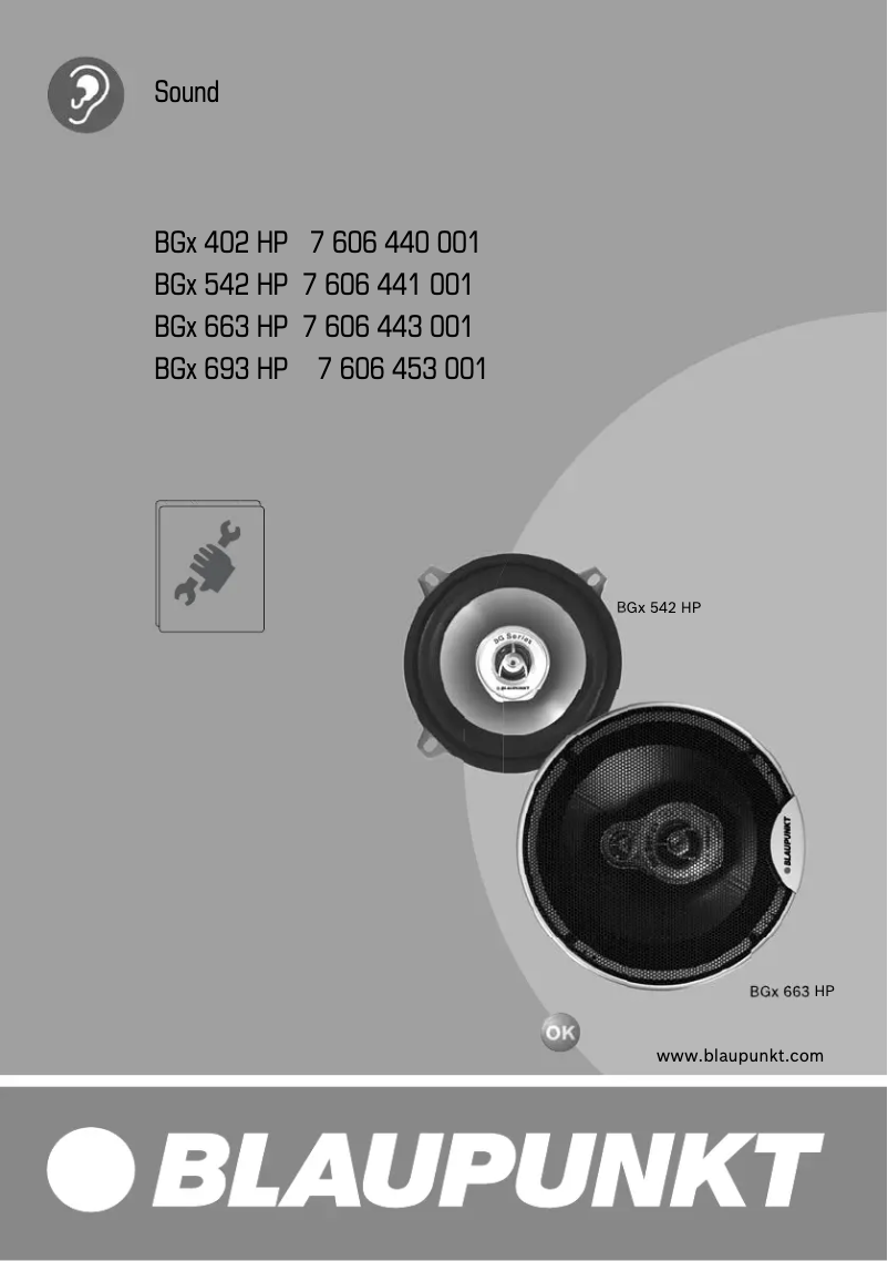 Página 1 del manual Manual de usuario Blaupunkt BGx 693 HP