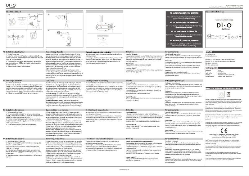 Page 1 de la notice Manuel utilisateur DiO 54789