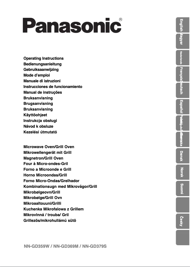 Page n°1 - Manuel utilisateur Panasonic NN-GD359