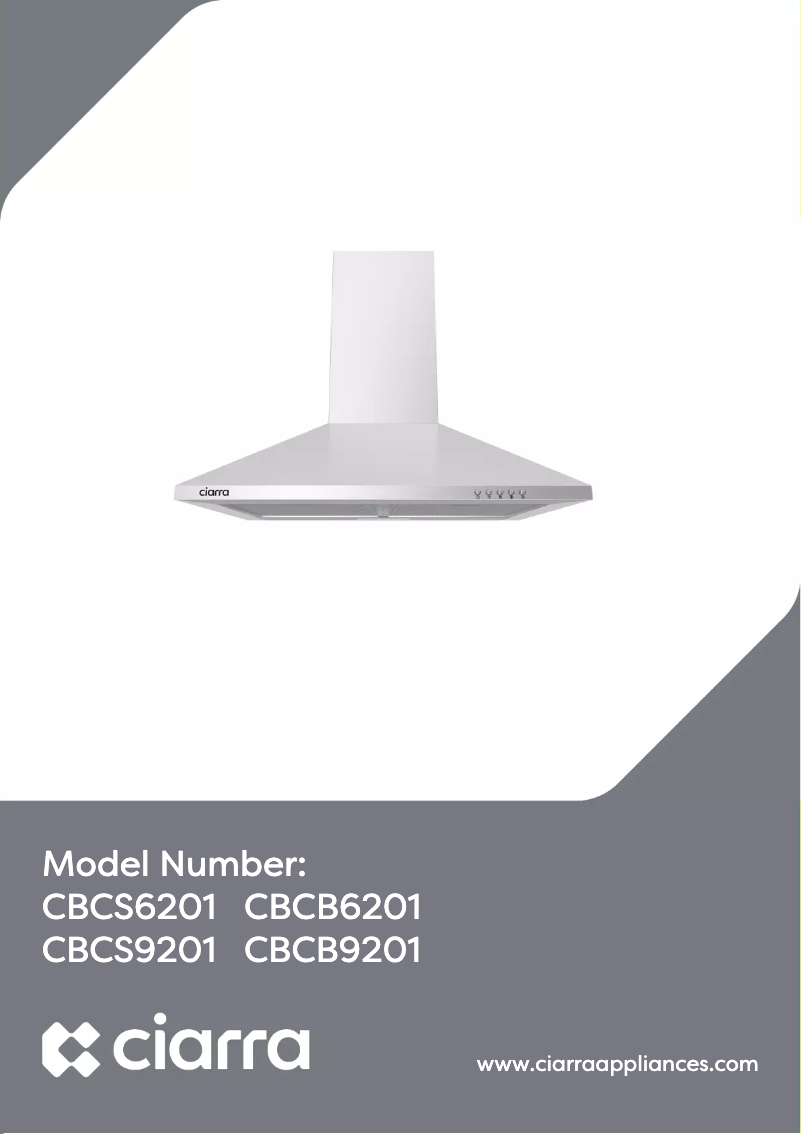 Page n°1 - Manuel utilisateur Ciarra CBCB6201