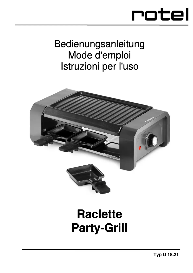 Image de la première page du manuel de l'appareil U 18.21CH