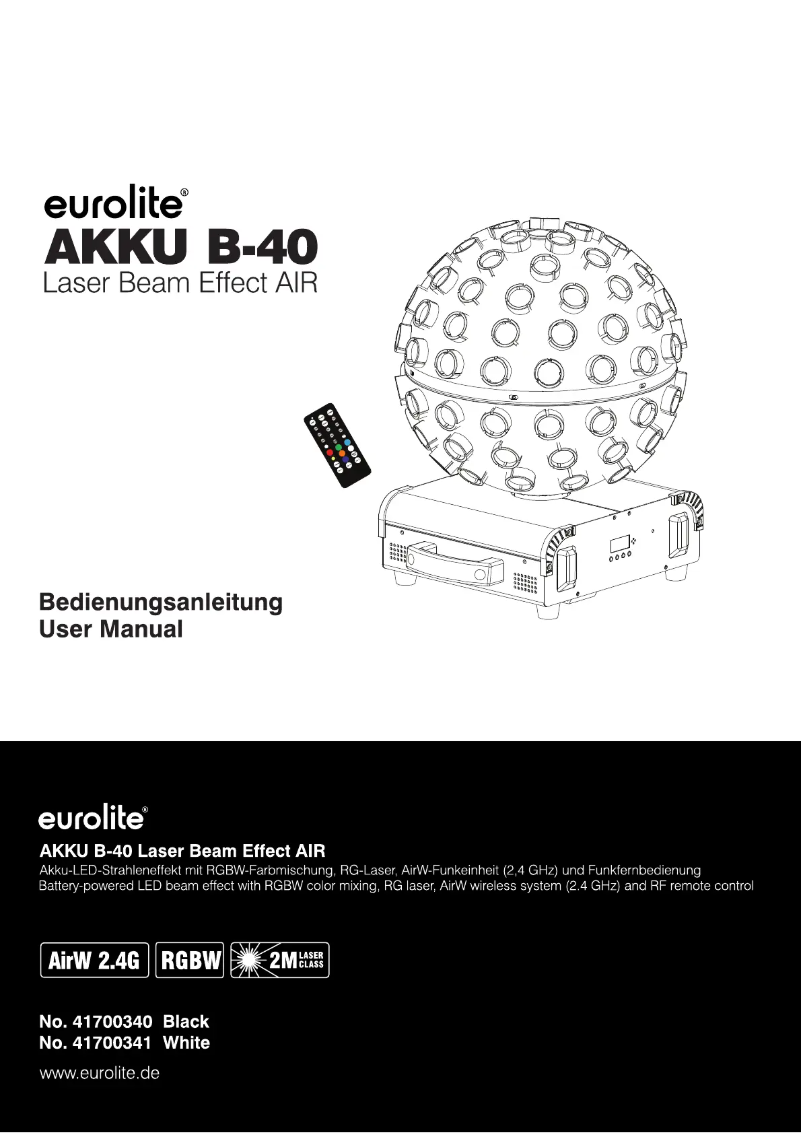 Página 1 del manual Manual de usuario Eurolite LED B-40