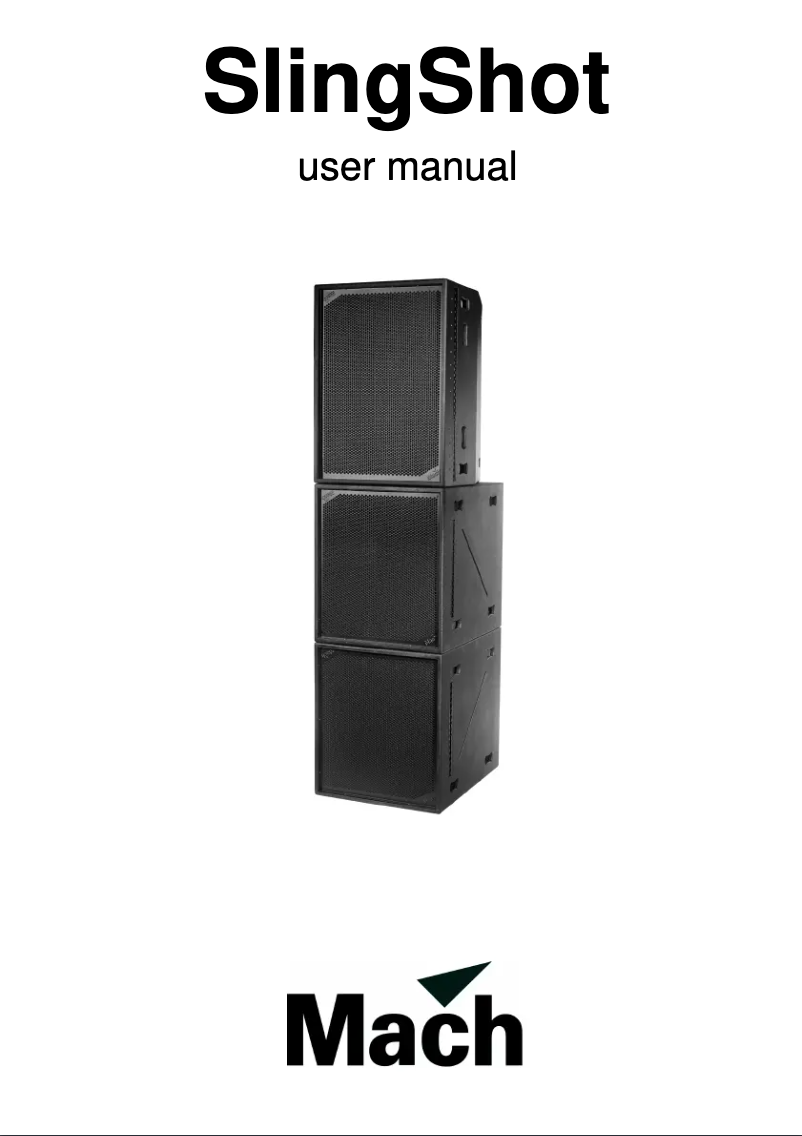 Page 1 of the manual User Manual Martin MACH SlingShot