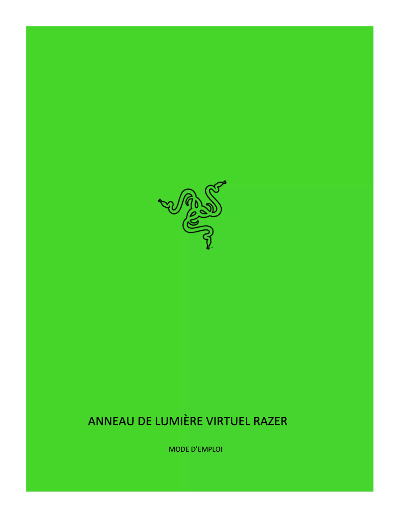 Image de la première page du manuel de l'appareil Virtual Ring Light