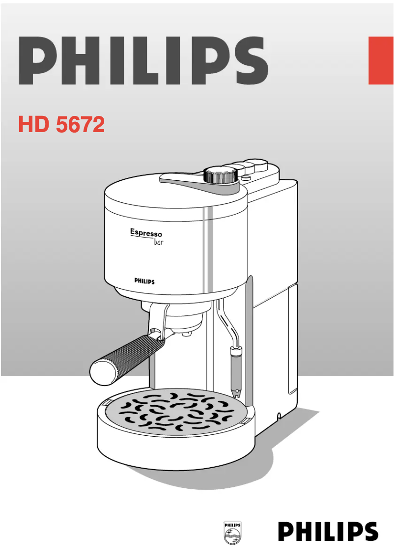 Page n°1 - Manuel utilisateur Philips Espressobar HD5672