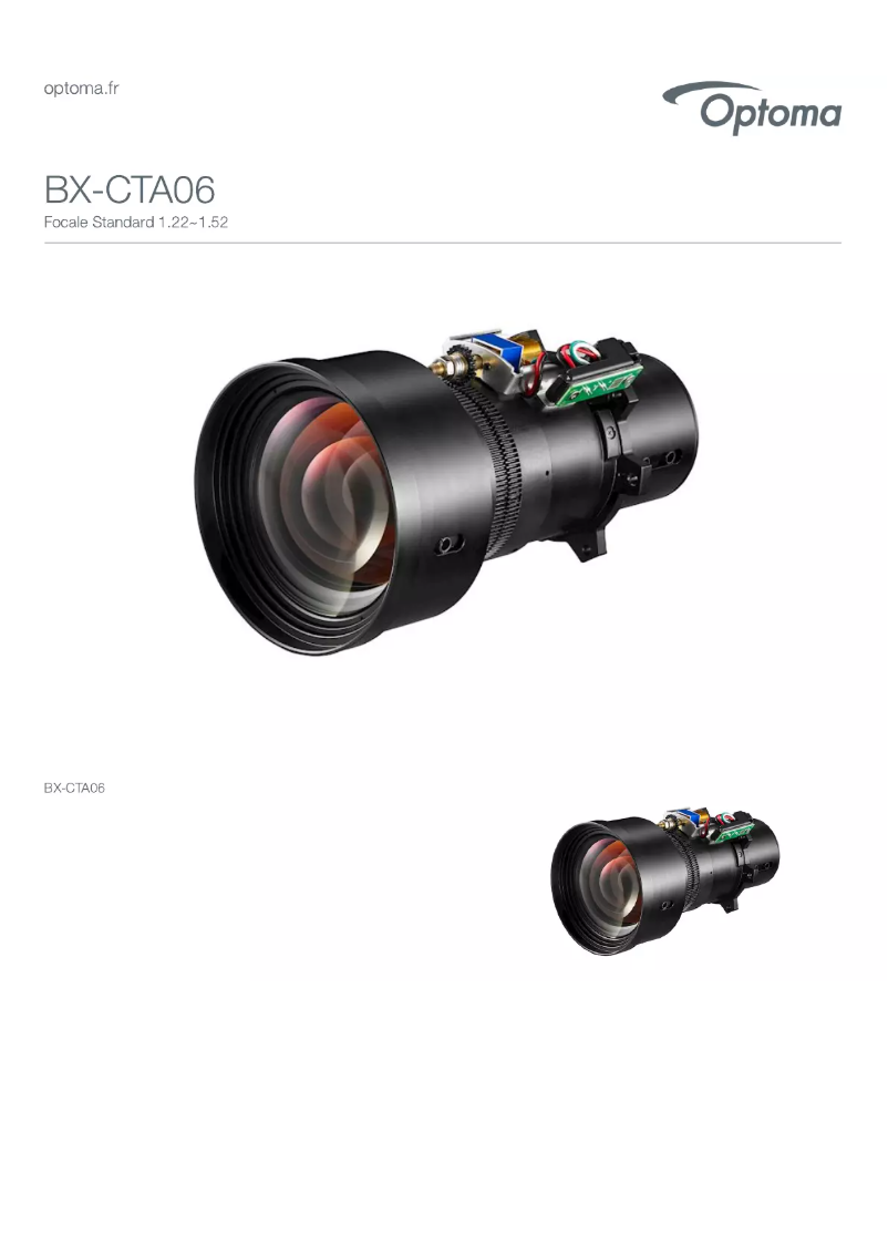 Page n°1 - Manuel utilisateur Optoma BX-CTA06