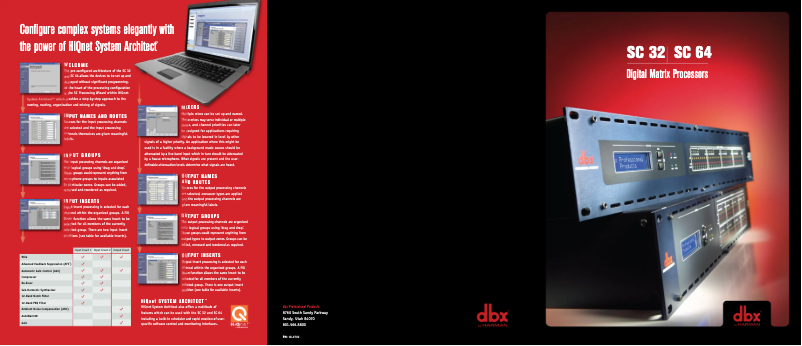 Page 1 de la notice Brochure DBX SC 64