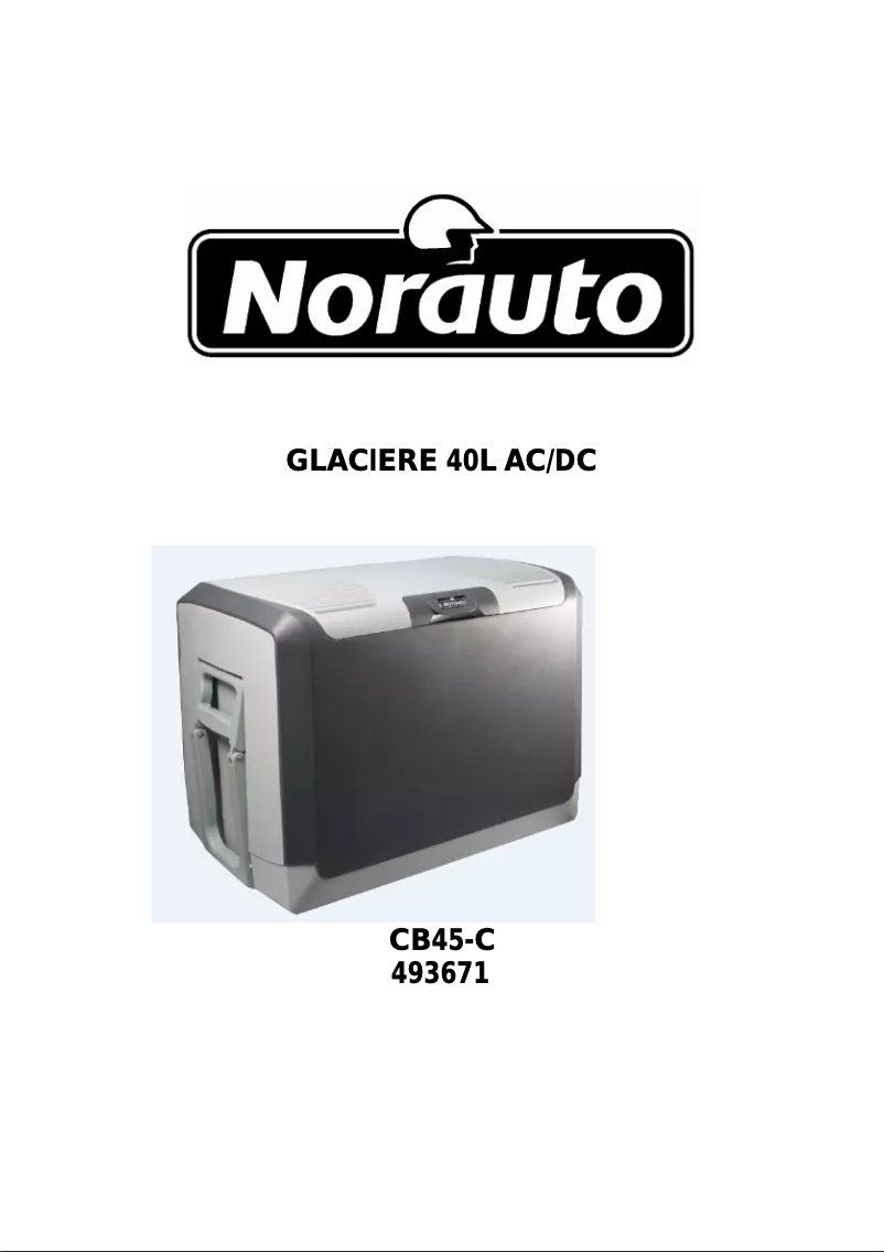Page n°1 - Manuel utilisateur Norauto 40L