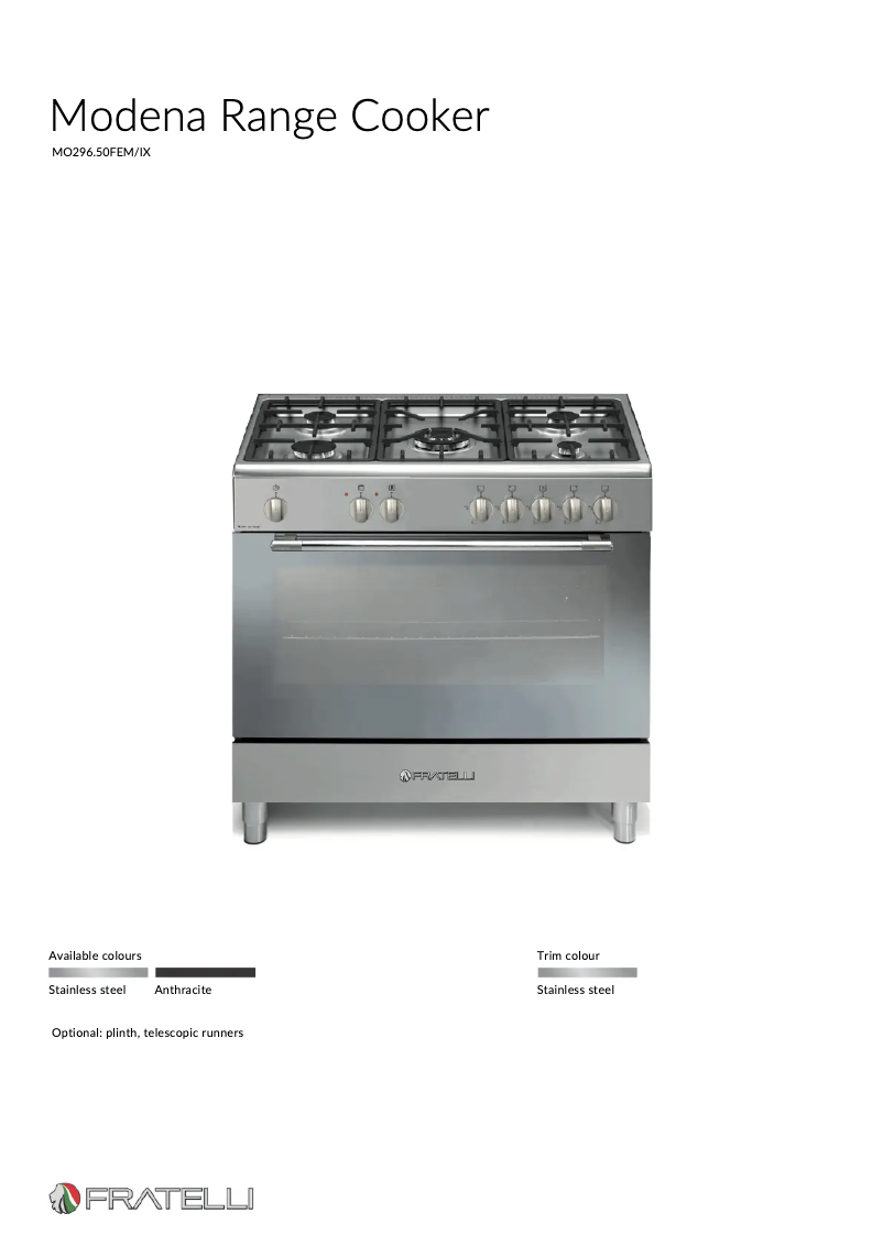 Page n°1 - Fiche technique Fratelli MO29650FEMIX