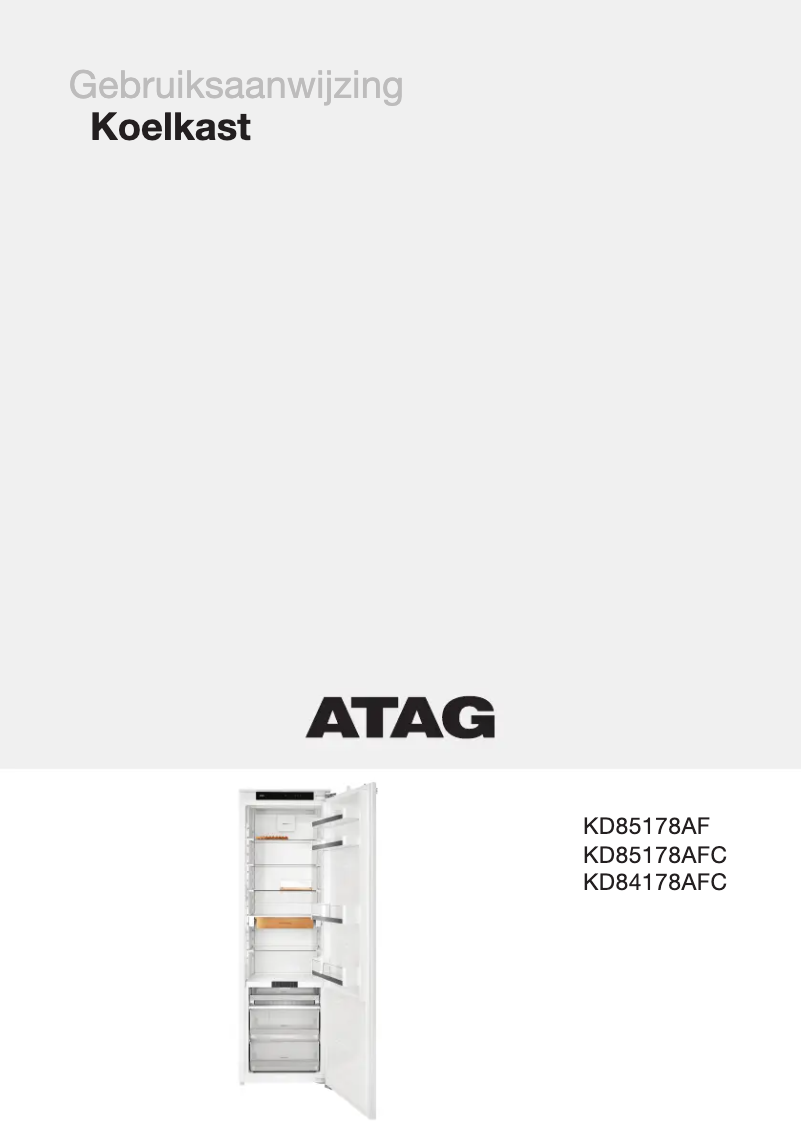 Page 1 de la notice Manuel utilisateur Atag KD85178AF