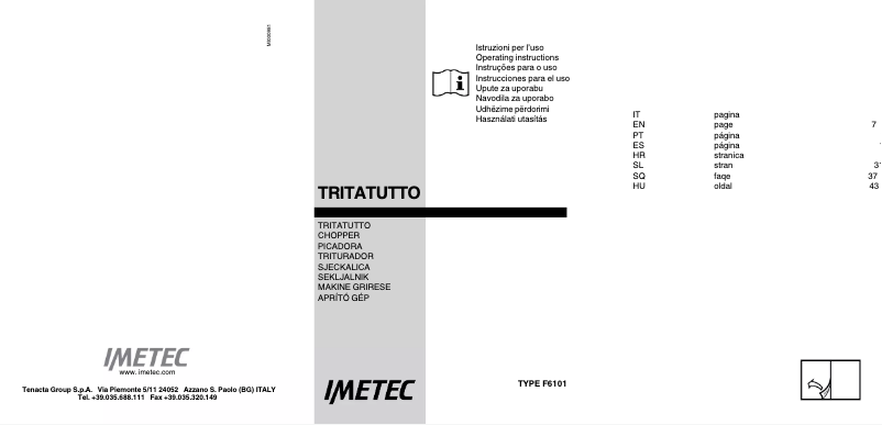 Page 1 de la notice Manuel utilisateur Imetec F6101