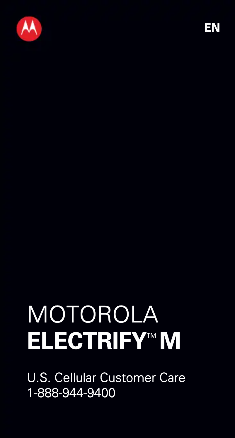 Page 1 de la notice Guide de démarrage rapide Motorola Electrify M