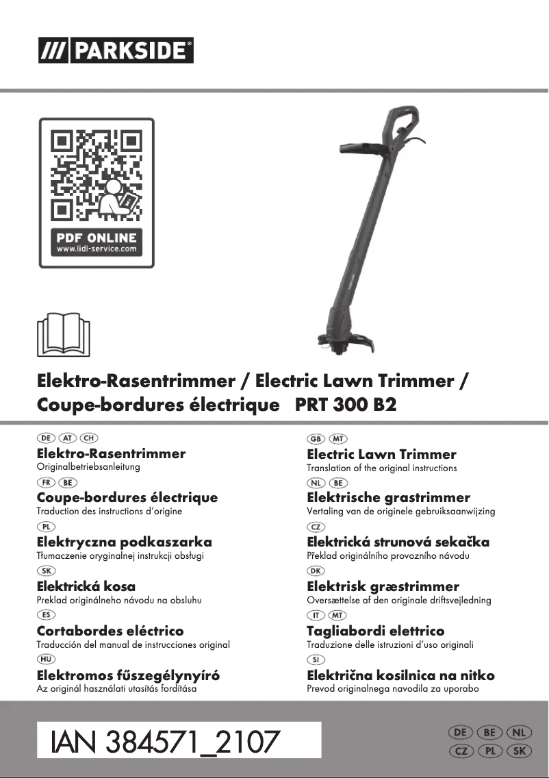 Image de la première page du manuel de l'appareil PRT 550 A5