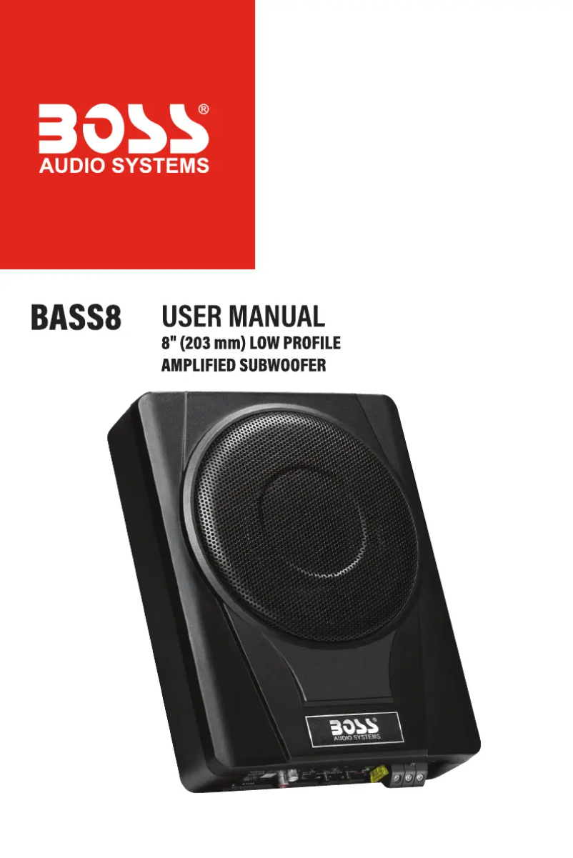 Page n°1 - Manuel utilisateur Boss BASS8