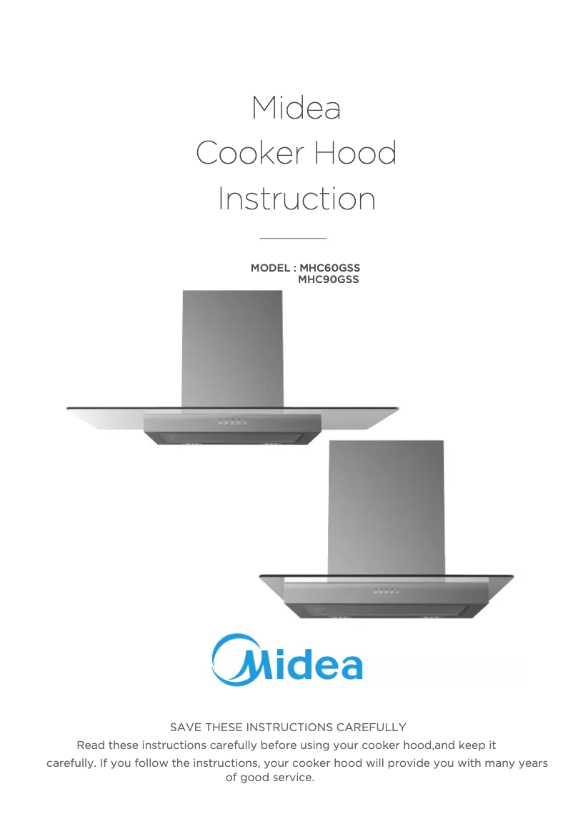 Página 1 del manual Manual de usuario Midea MHC90CGSS