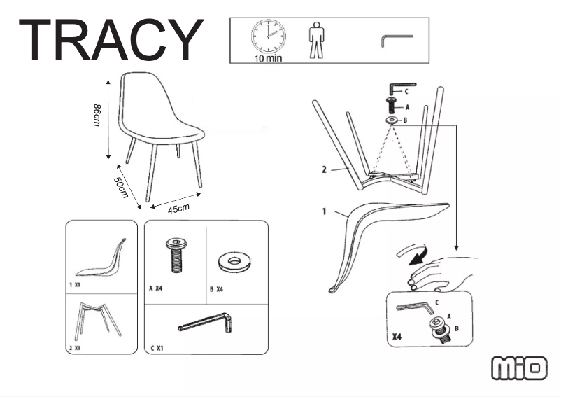 Page n°1 - Manuel utilisateur Mio Tracy