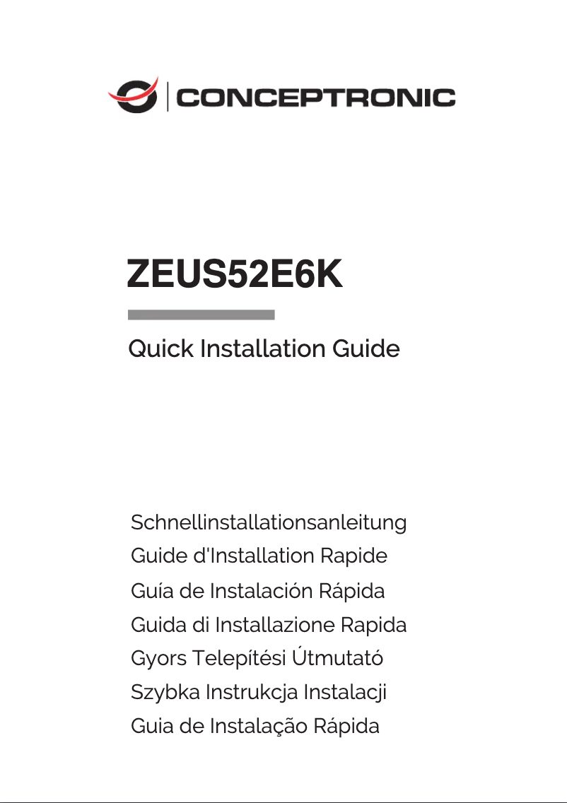 Page n°1 - Manuel utilisateur Conceptronic ZEUS52E6K
