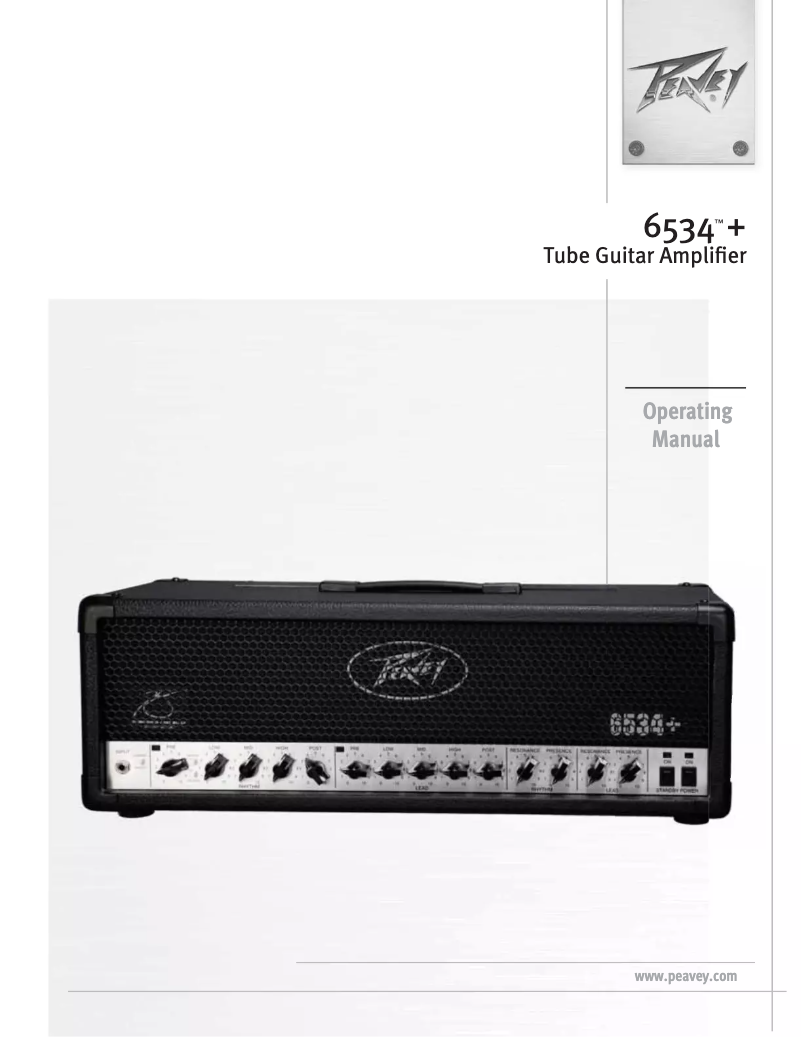 Page 1 de la notice Manuel utilisateur Peavey 6534+