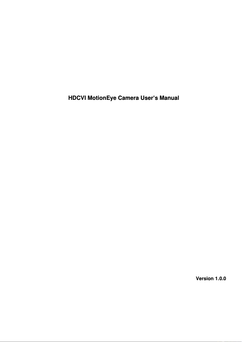 Page 1 de la notice Manuel utilisateur Dahua Technology HAC-ME1200B-PIR