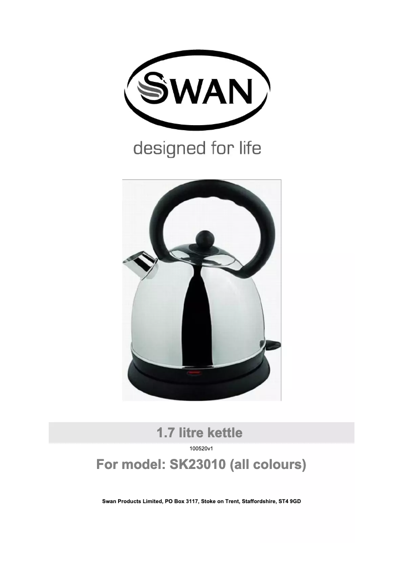 Page 1 de la notice Manuel utilisateur Swann SK23010PURN