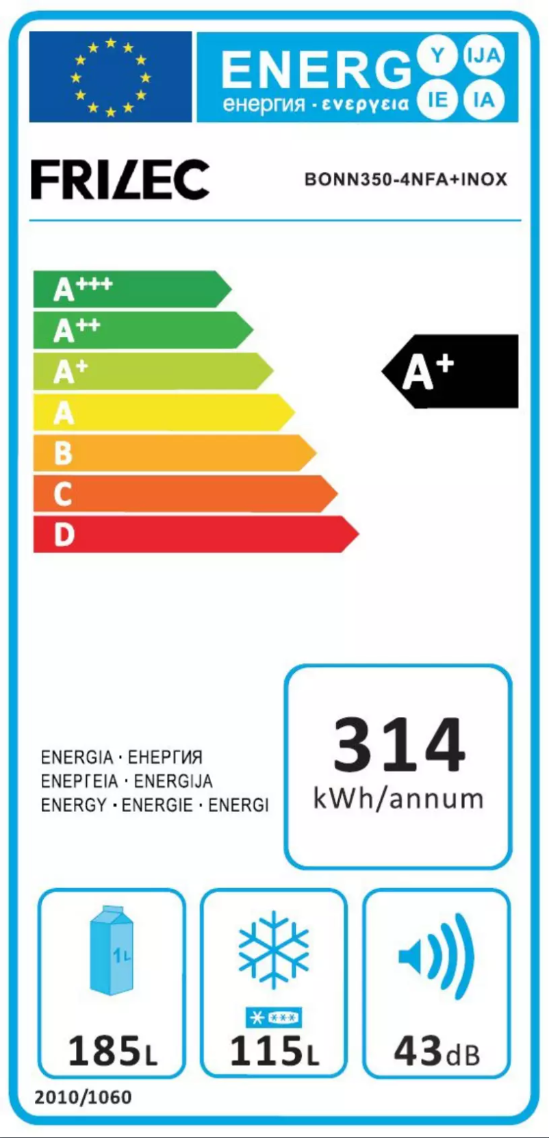 Image de la première page du manuel de l'appareil BONN350-4NFA+INOX