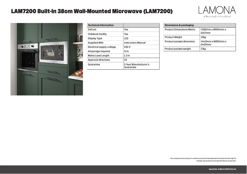 Image de la première page du manuel de l'appareil LAM7200