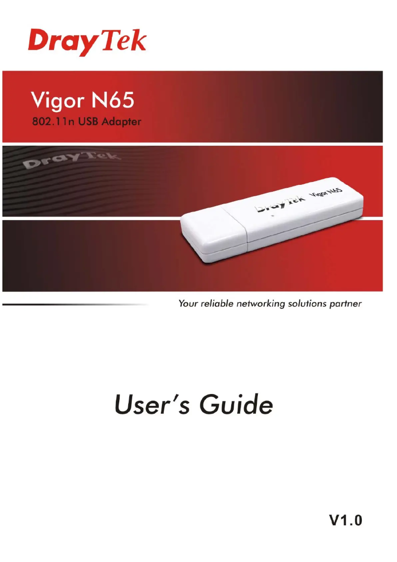 Page n°1 - Manuel utilisateur Draytek Vigor N65
