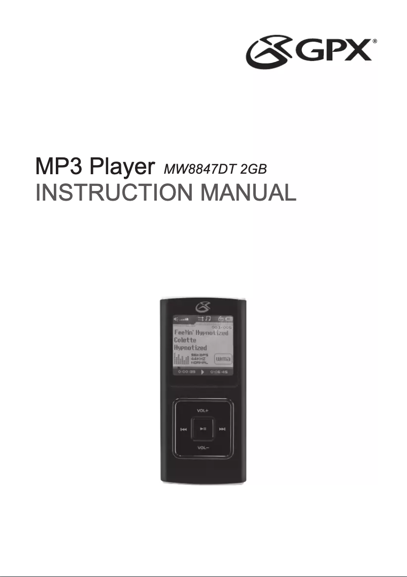 Image de la première page du manuel de l'appareil MW8847DT