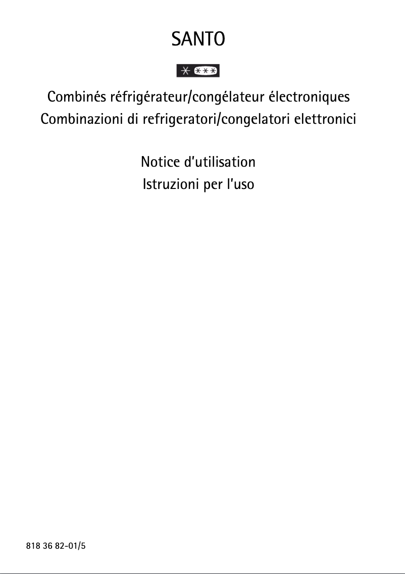 Page 1 de la notice Manuel utilisateur AEG Santo 70358 KG