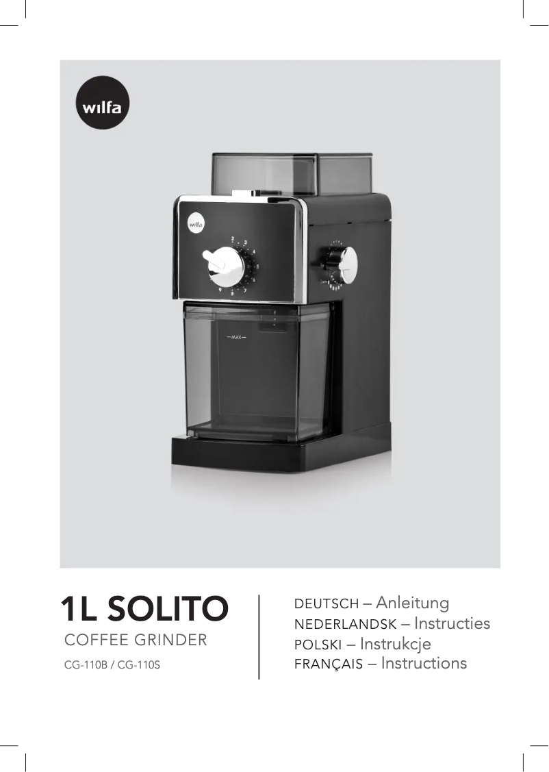 Image de la première page du manuel de l'appareil Il Solito CG-110B