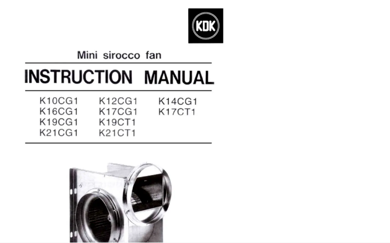 Page 1 de la notice Manuel utilisateur KDK K16CG1