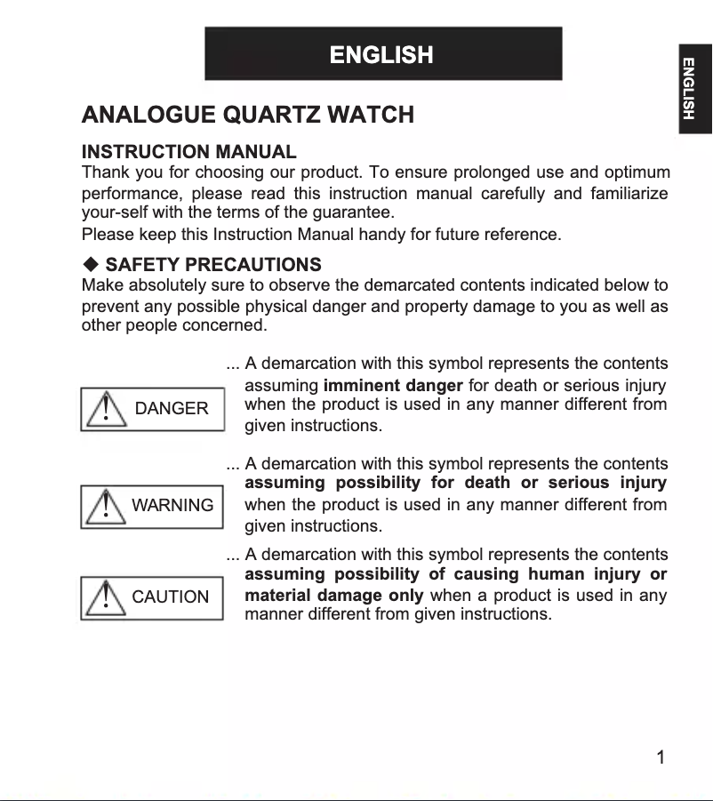 Page 1 de la notice Manuel utilisateur ORIENT Contemporary QCBH003W