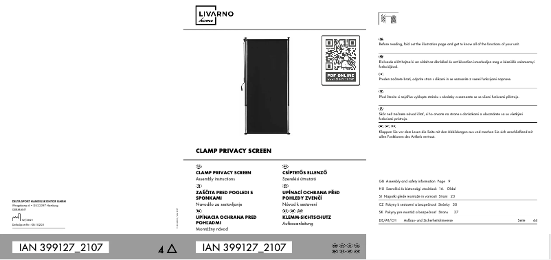 Page 1 de la notice Manuel utilisateur Livarno Lux IAN 399127