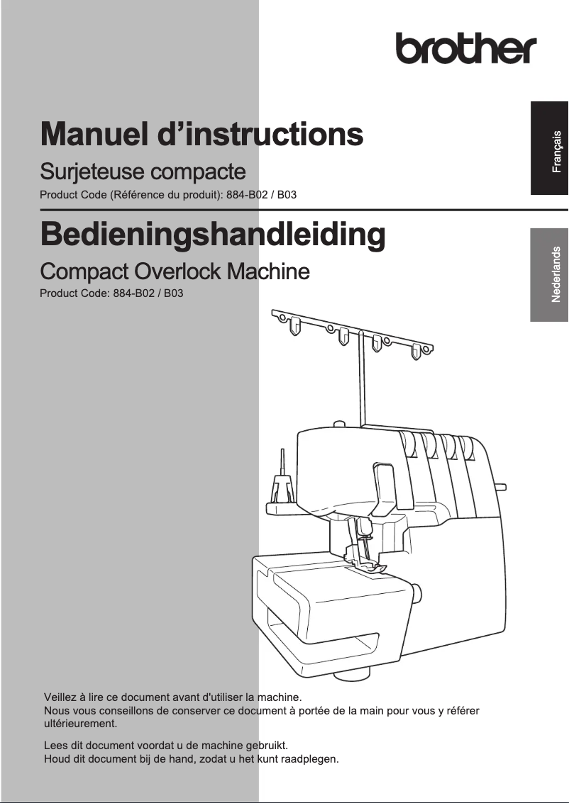 Page 1 de la notice Manuel utilisateur Brother 3034D