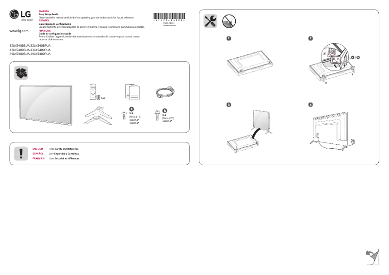 Página 1 del manual Manual de usuario LG 32LK540BPUA