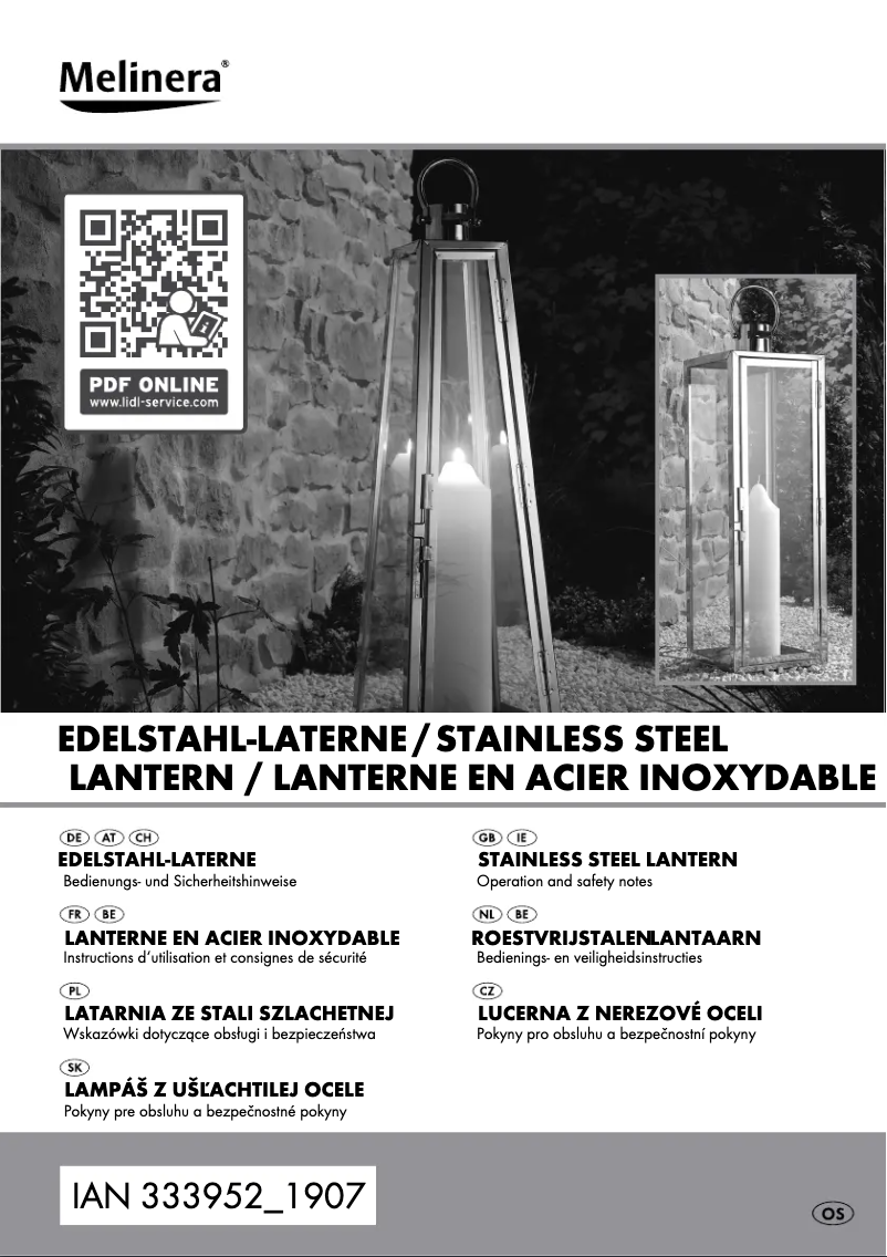 Page 1 de la notice Manuel utilisateur Melinera HG05753A