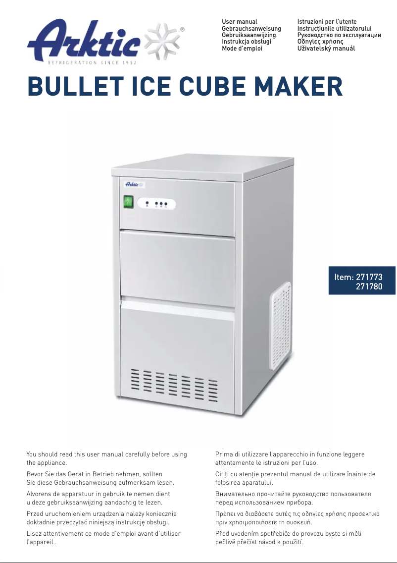 Image de la première page du manuel de l'appareil 271780