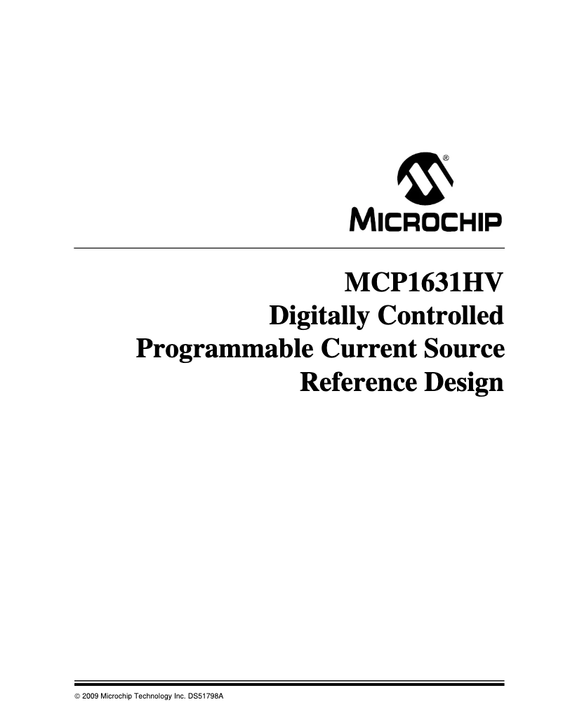 Page 1 de la notice Manuel utilisateur Microchip MCP1631