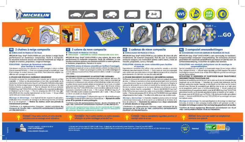 Page n°1 - Manuel utilisateur Michelin Easy Grip Evolution EVO 9