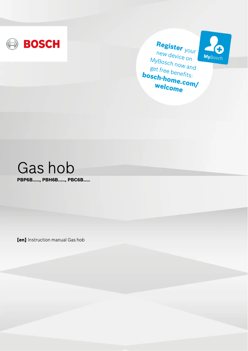 Page n°1 - Manuel utilisateur Bosch PBP6B5B60N