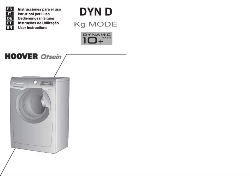 Page 1 de la notice Manuel utilisateur Hoover DYN 8145D-84