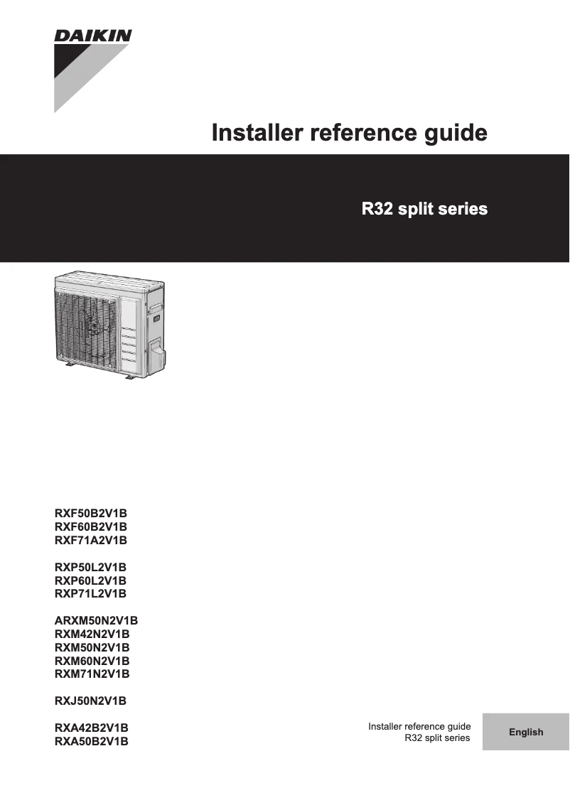 Page 1 de la notice Manuel utilisateur Daikin RXP35L5V1B
