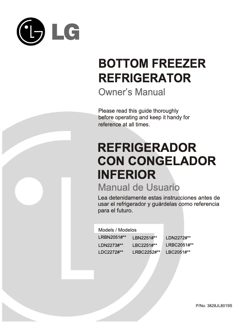 Página 1 del manual Manual de usuario LG GM-738DVC