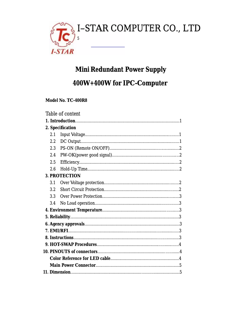 Image de la première page du manuel de l'appareil TC-400R8