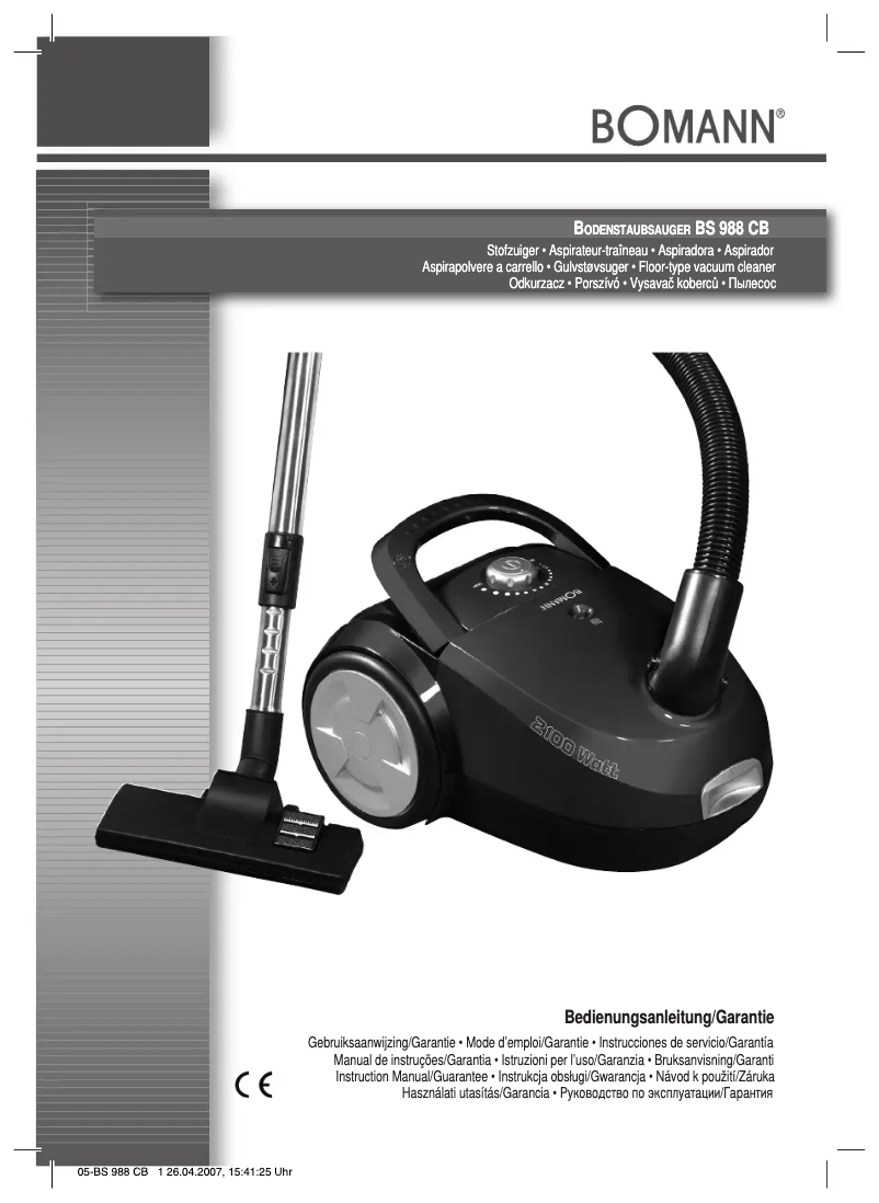 Page n°1 - Manuel utilisateur Bomann BS 988 CB